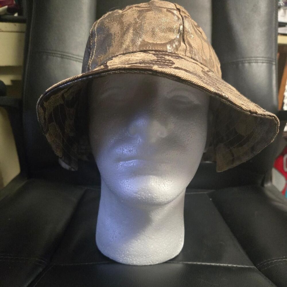 Coach Women's Gold and Khaki Hat